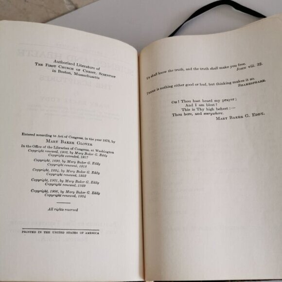 Science and Health Keys to the Scripture Mary Baker Eddy Black Softcover Christ - Picture 6 of 10